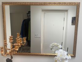 Spiegel mit goldenem Barockrahmen Breite 120cm