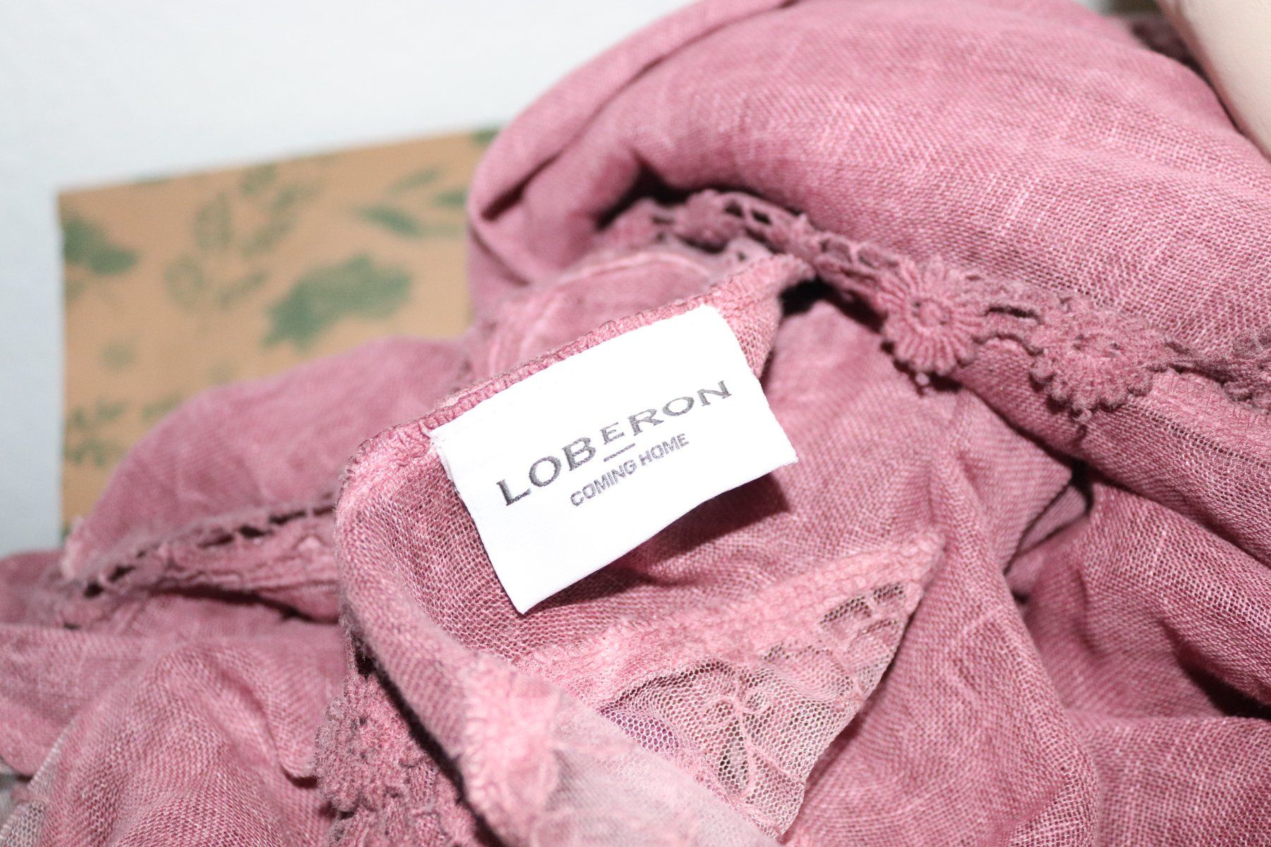 Loberon Foulard & Sciarpe: Étole LOBERON bordeaux dentelle – Usato da Biel/Bienne venduto da poison60 1