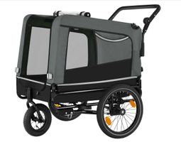 Hundeanhänger WoofRider grau 3in1 multifunktional, faltbar,