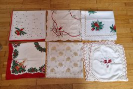 6 Weihnachts Tischdecken, 5 quadratisch