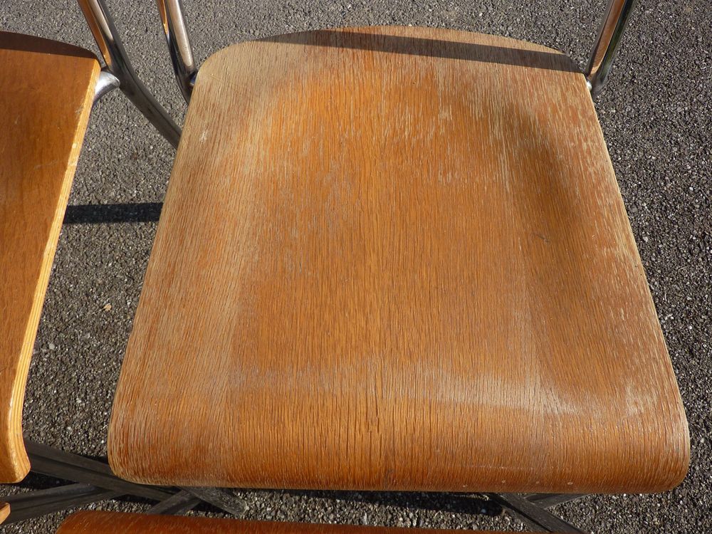 6 Stühle Holzstühle Stapelstühle Seminarstühle stapelbar 5