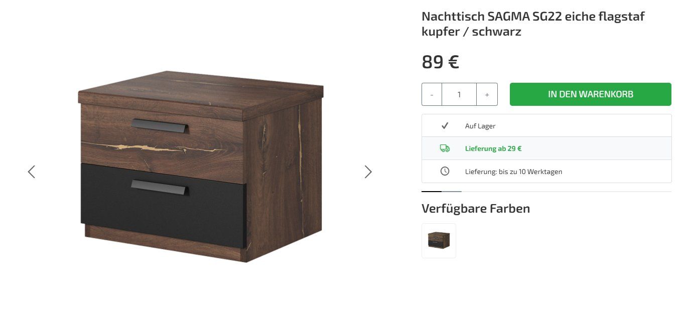 Tables de nuit: Nachtischmöbel 2 Stück – Neuf avec emballage d'origine à Aarau par hockey83