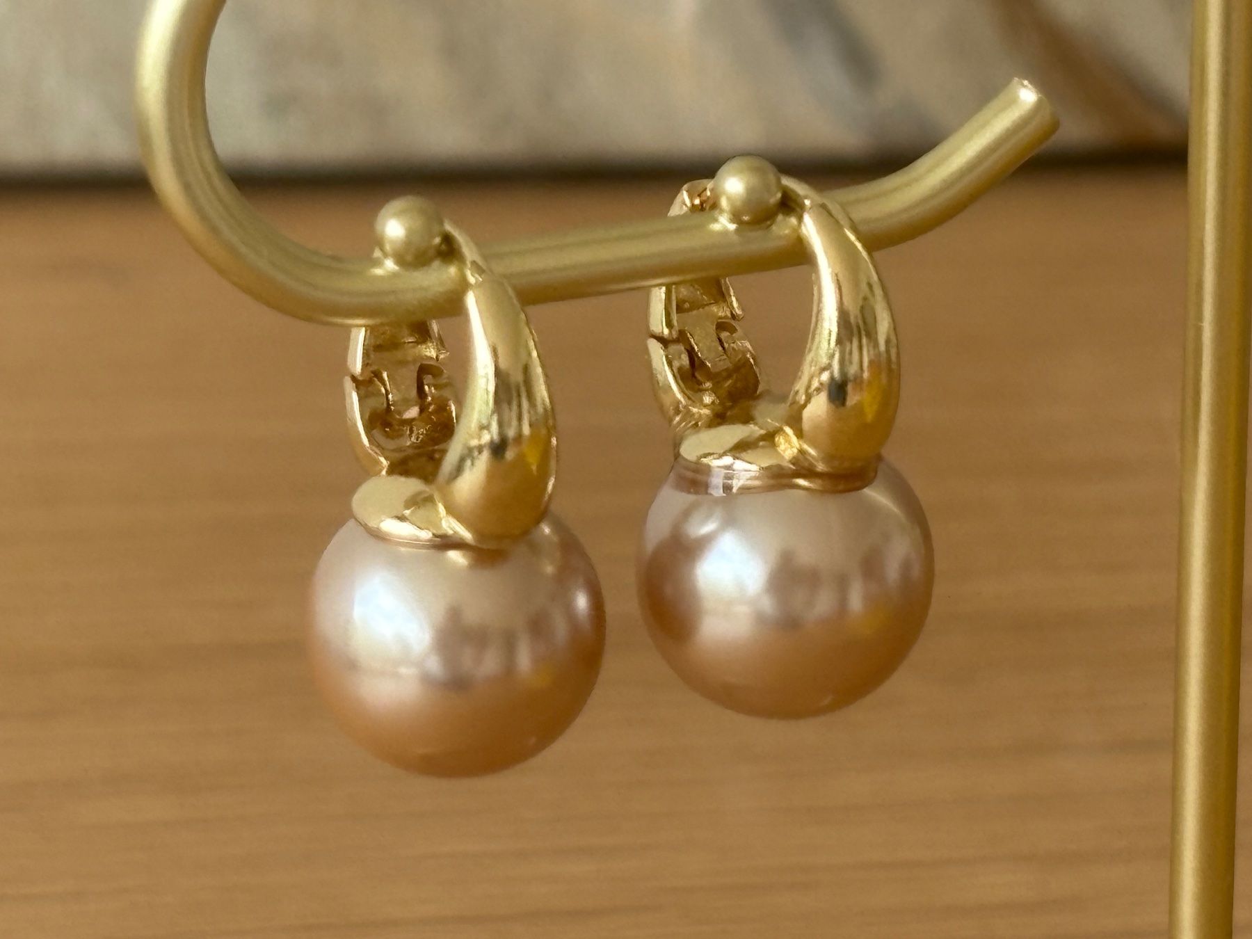 Orecchini pendenti & Orecchini a lobo: Luxus Elegante Ohrstecker  Kunstperlen Farbe: Gold – Nuovo (secondo la descrizione) da Biel-Bienne venduto da Roserosse13 1