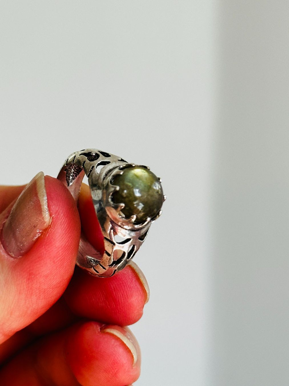 Anelli: Labradorite Gemstone Handmade ring size 57 – Nuovo e nell'imballaggio originale da Genève venduto da AGBERG 1