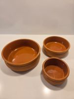 Terracotta Schälchen orange 3er Set neuwertig