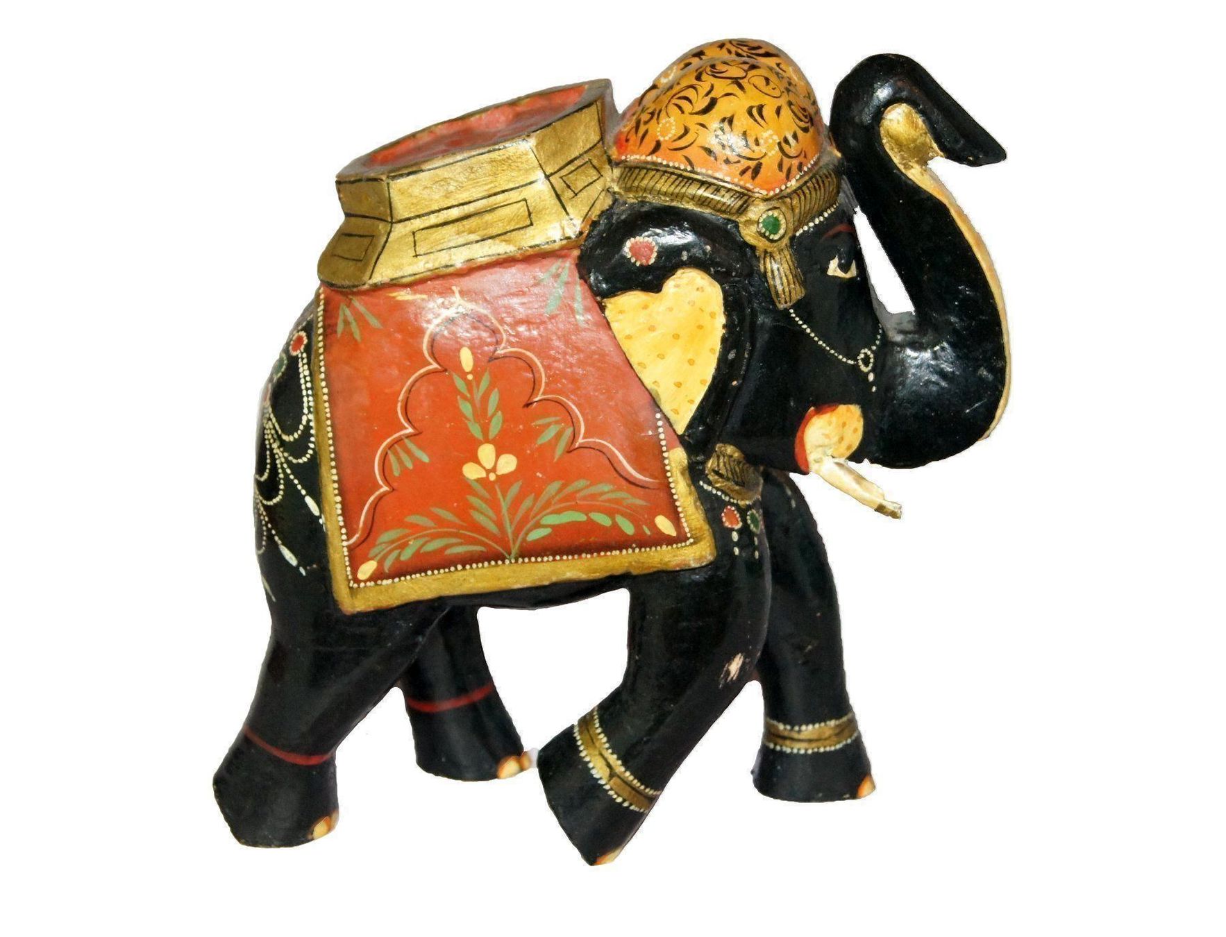 Figuren: Indischer Parade-Elefant bunt bemalt – Gebraucht aus Geroldswil von ARTEFACTO 4