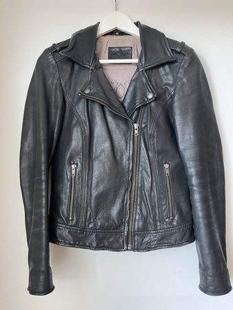 Lederjacke Mustang schwarz Grösse XS
