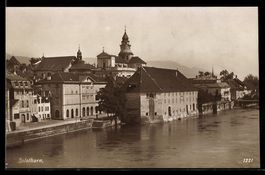 AK Solothurn, Stadtansicht am Flussufer