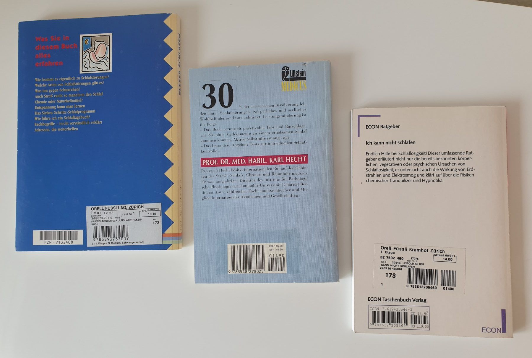 Bücher: Schlaf-Ratgeber - 3 Bücher – Gebraucht aus Zürich von fourpaws 1