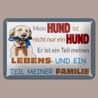 🔥 HUND TEIL MEINES LEBENS Blechschild 💙 12x18cm OVP 🔥