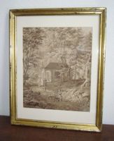 Sepia - Malerei / Aquarell, Wesemlin - Waldkapelle