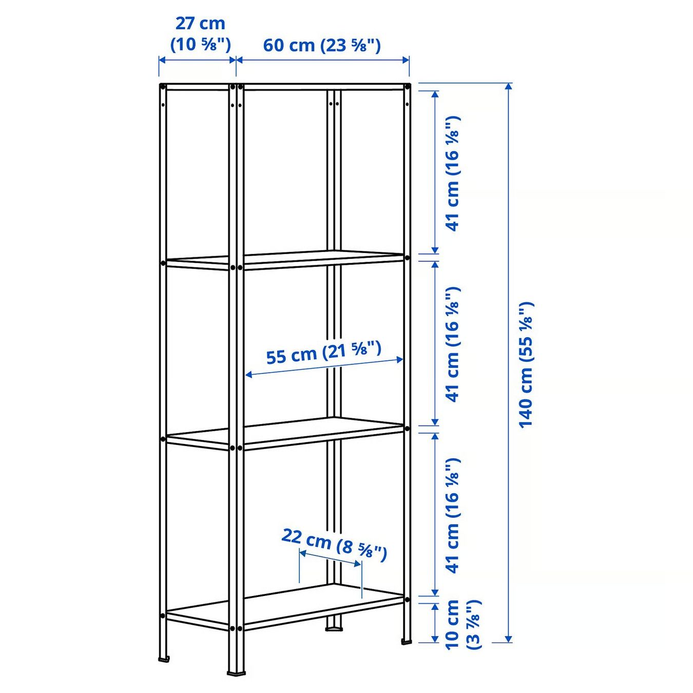 Ikea Scaffali: Regal Metall Hyllis Ikea - 3 Stück – Usato da Langnau im Emmental venduto da markus76 1