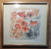 Aquarell Blumen" auf blatt papier