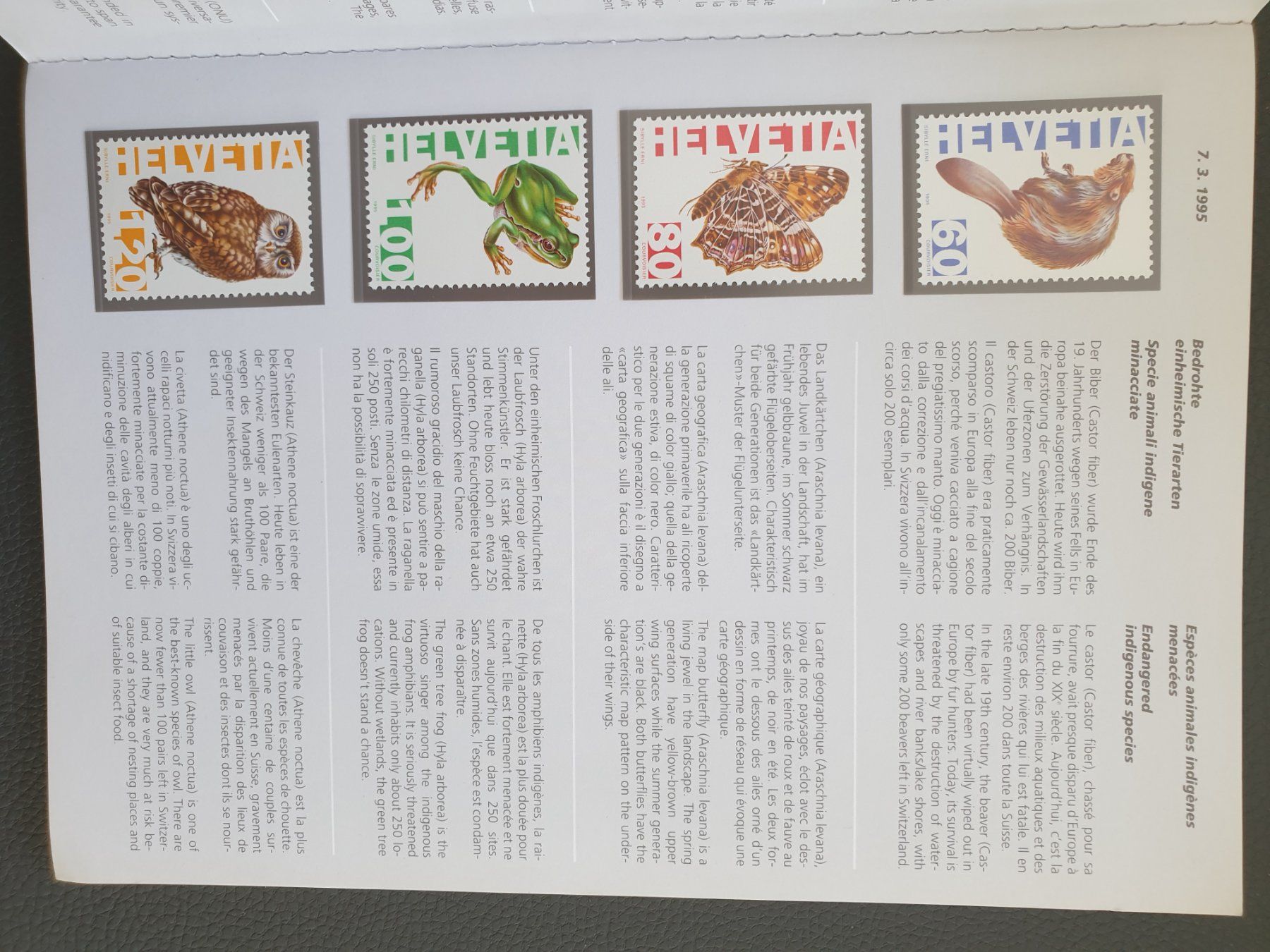 Tutti i francobolli: Jahresbuch CH Briefmarken 1995  postfrisch Top – Nuovo (secondo la descrizione) da Frauenfeld venduto da Kasico 3