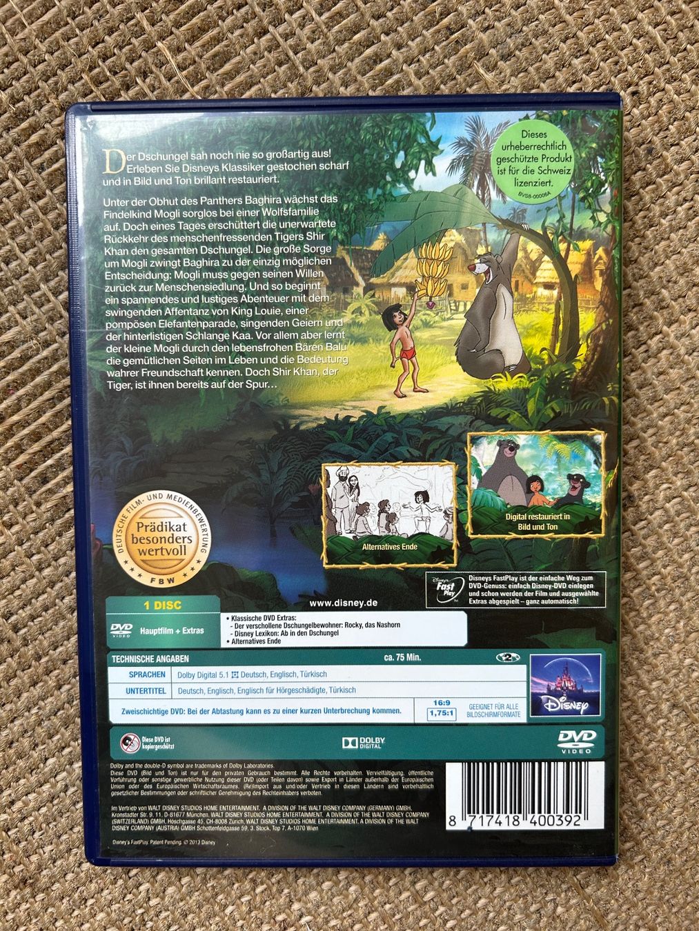 Tutti i DVDs: Disney DVD Sammlung: Dschungelbuch, Rapunzel, Arielle... – Usato da Zürich venduto da Kascha.B. 7