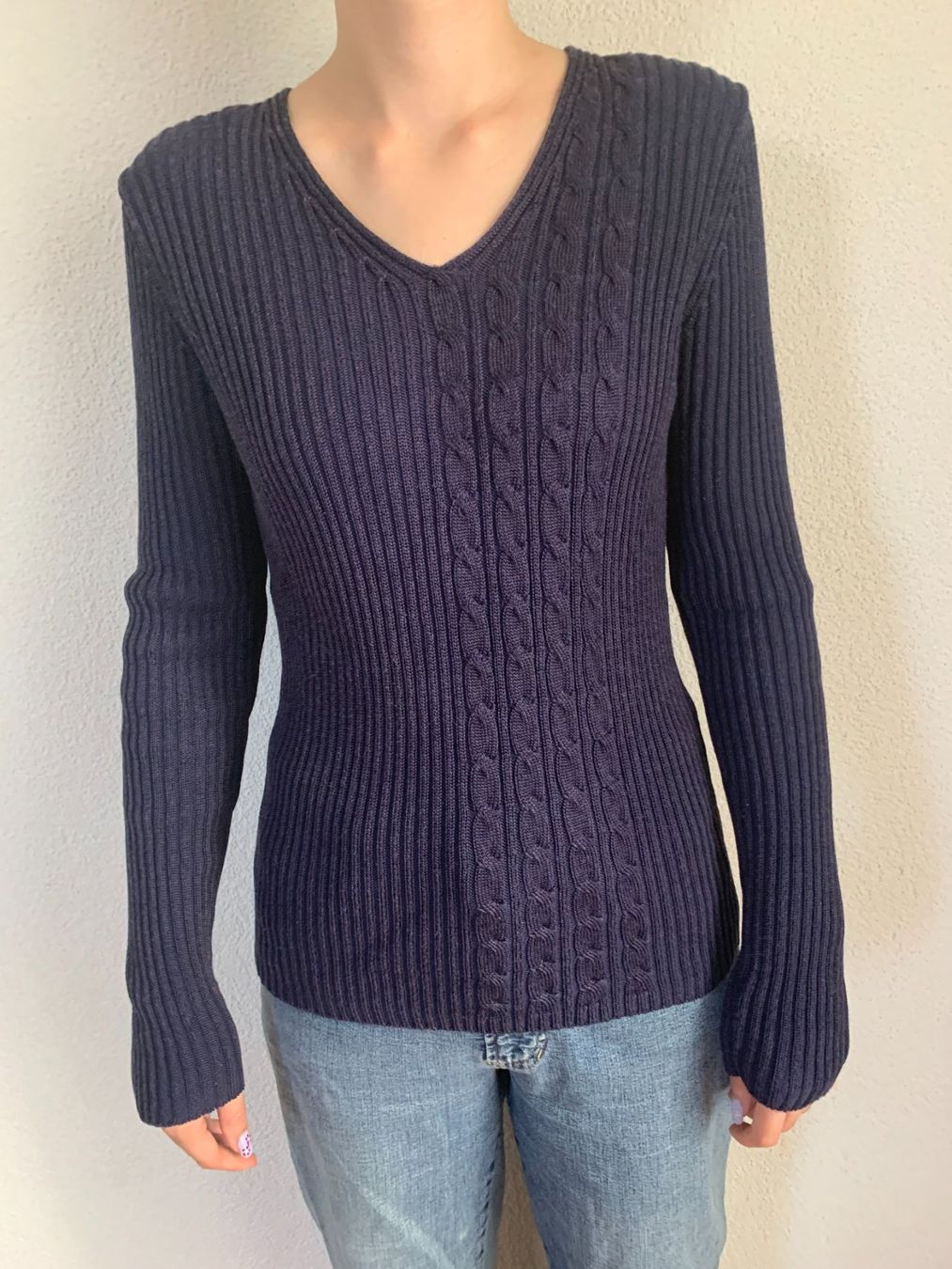 Maglioni & Felpe: dunkel violetter Strickpulli aus Baumwolle – Usato da Luzern venduto da Simona15