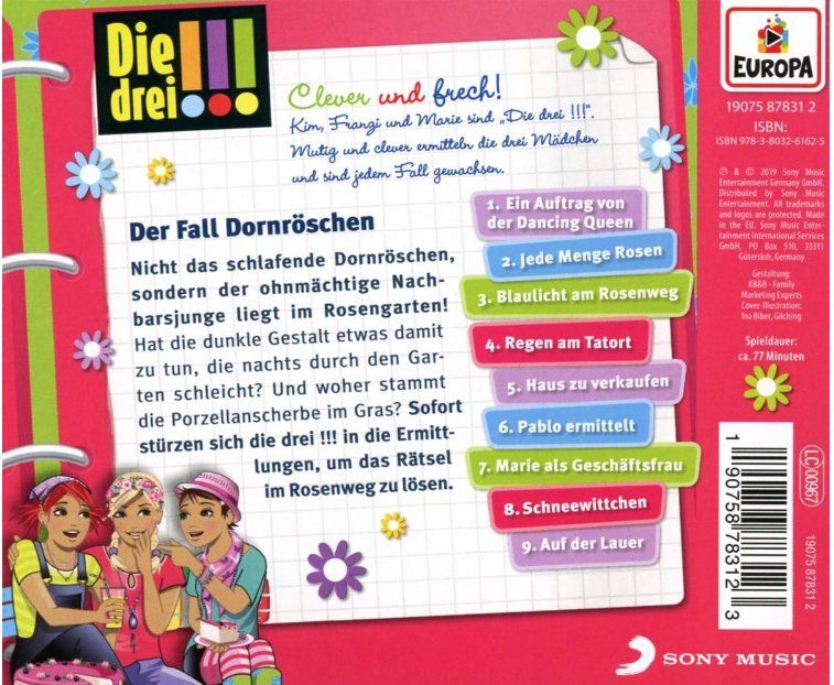CDs: Die drei !!! der Fall Dornröschen 61   CD – Neu und originalverpackt aus Männedorf von Molum 1