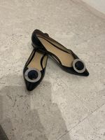 Schicke Giorgio Armani Ballerinas Gr. 39 Lack Schwarz