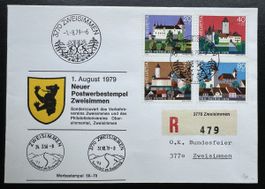 Schweiz FDC 1. August 1979 Sonderstempel Zweisimmen R