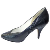 Pumps High Heel 37.5 schwarz Stiletto mit Plisséeeinsatz