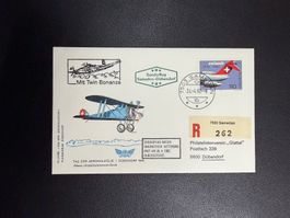Sonderflugbrief Samedan - Dübendorf 1982