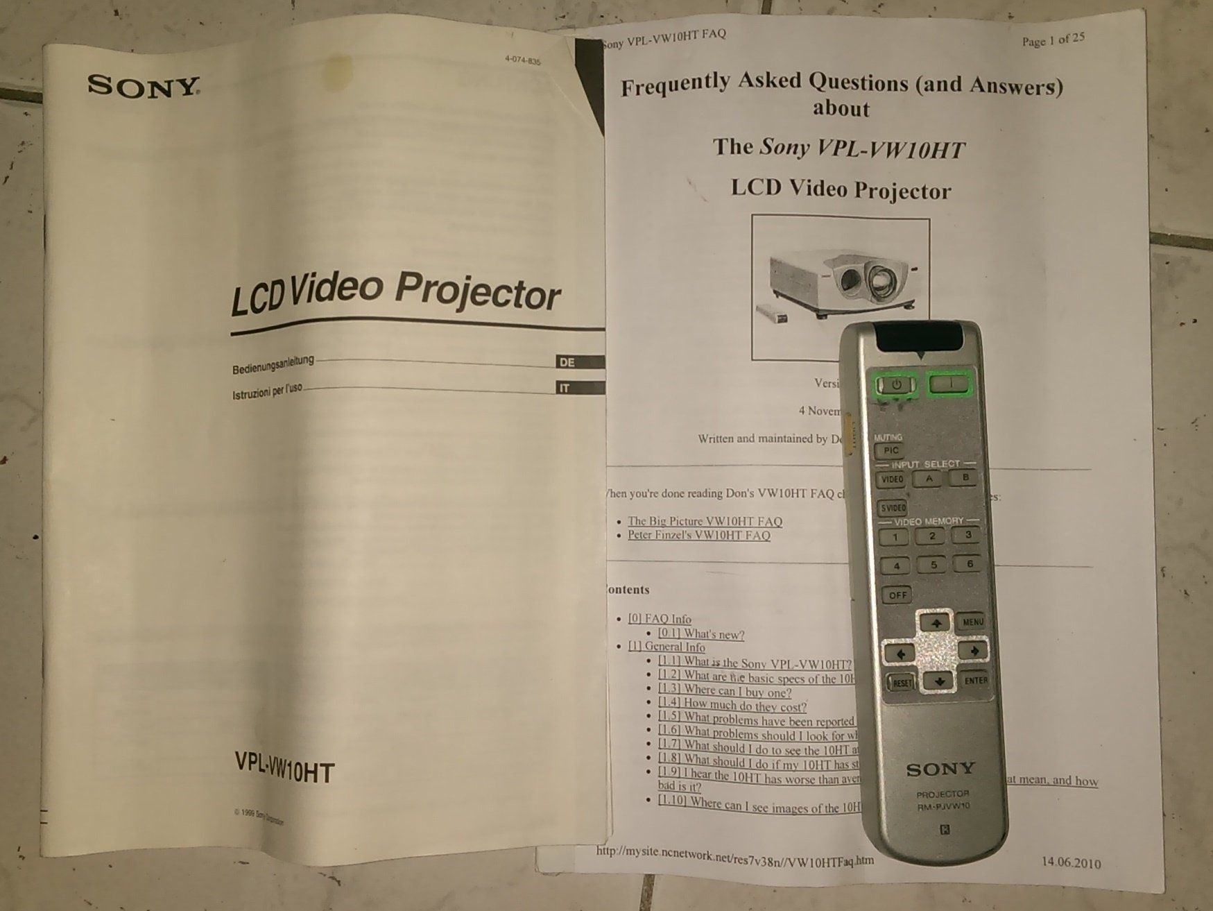 Sony Proiettori: Videobeamer Sony VPL-VW10HT – Usato da Effretikon venduto da mol_fv68 3