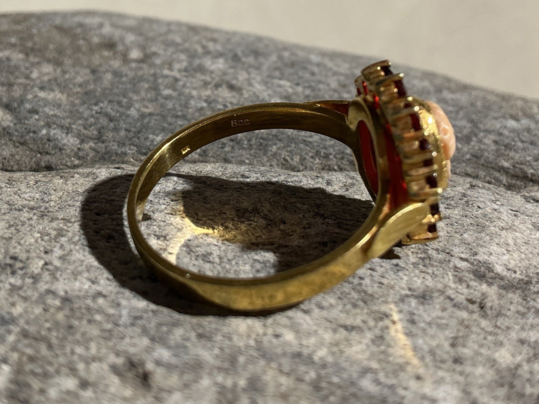 Anelli: BÖHMISCHER GRANATSCHMUCK Ring Cameé Gr. 56 – Nuovo (secondo la descrizione) da Richterswil venduto da Restwert_Richterswil 9