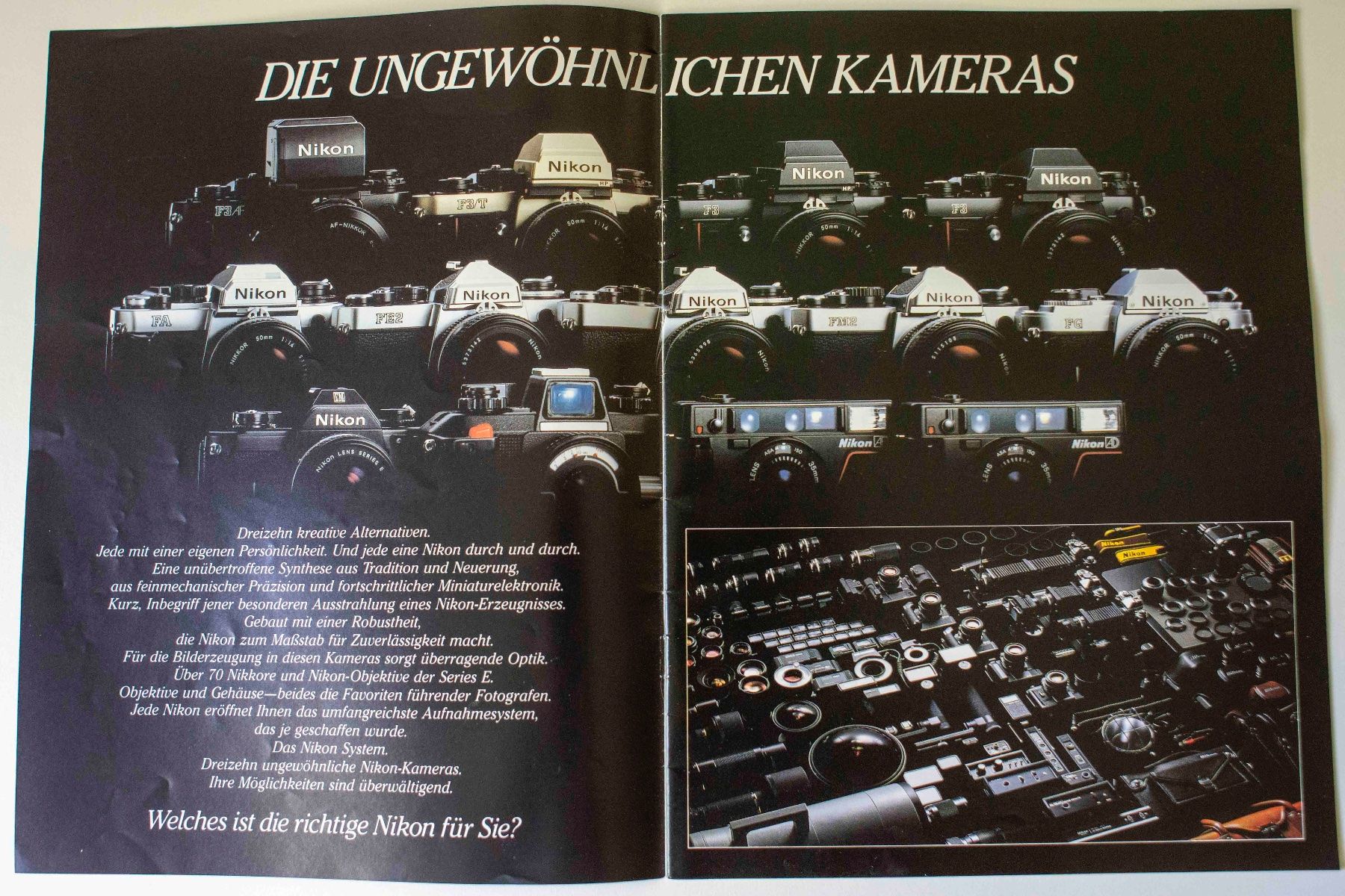 Nikon Documents: Nikon Prospekt Gesamtprogramm 80er – D'occasion à Schwerzenbach par floridan 7