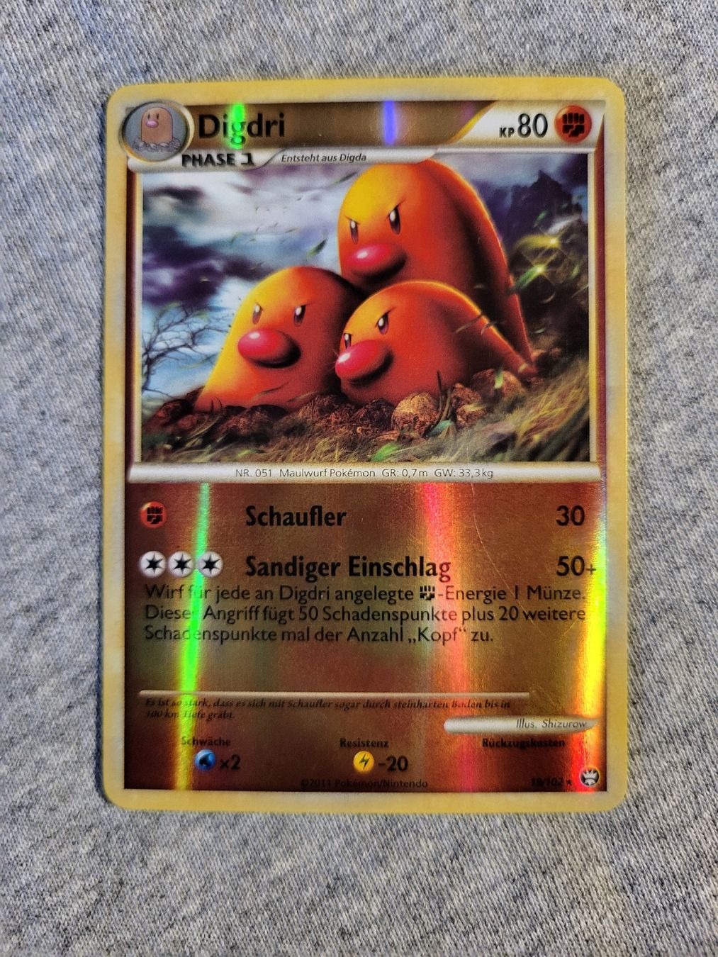 Pokémon Carte collezionabili: Pokémon Digdri Deutsch Reverse Holo 19/102 – Usato da Grindelwald venduto da lego9