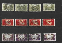 1919 Friedensvertrag - 3 x Topp Stempel, 1 x ungestempelt