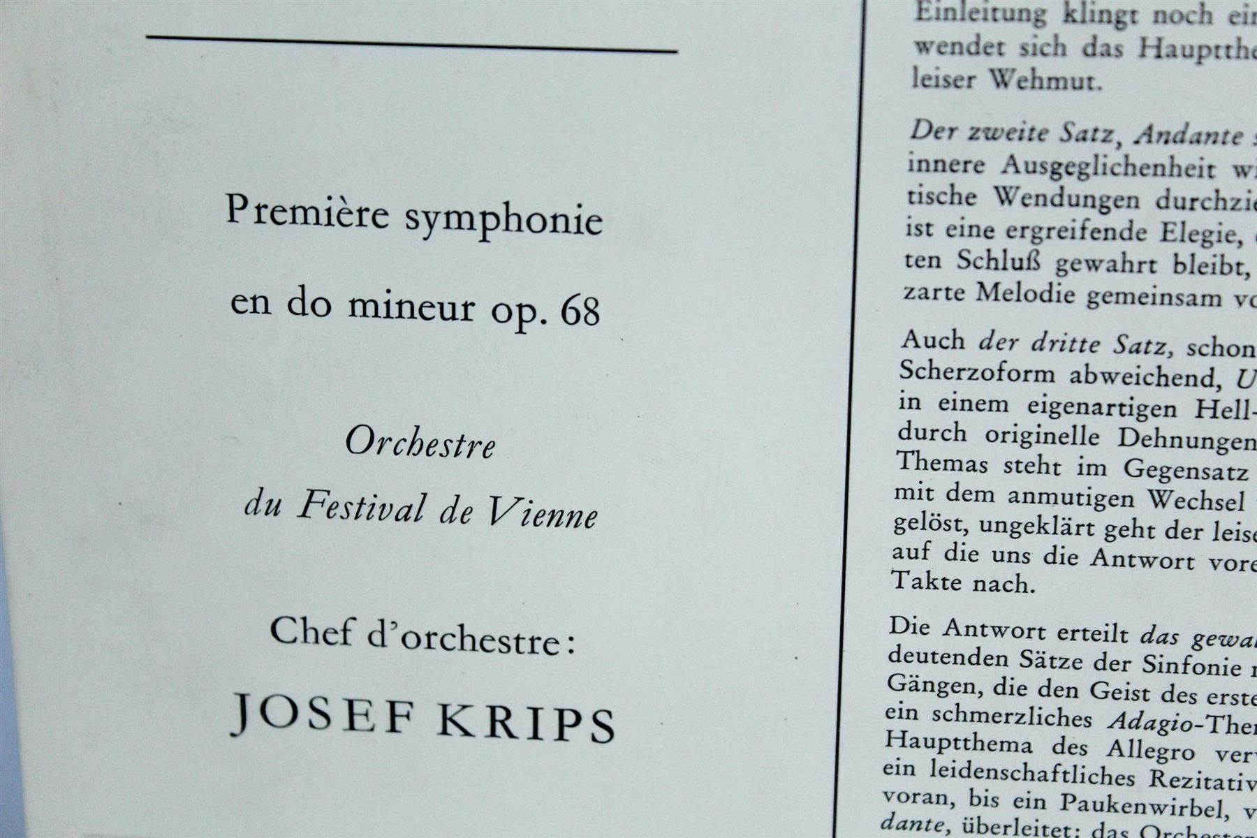 Schallplatten: JOSEF KRIPS/BRAHMS: Symphonie Nr 1 – Gebraucht aus Bern von kultiges 5