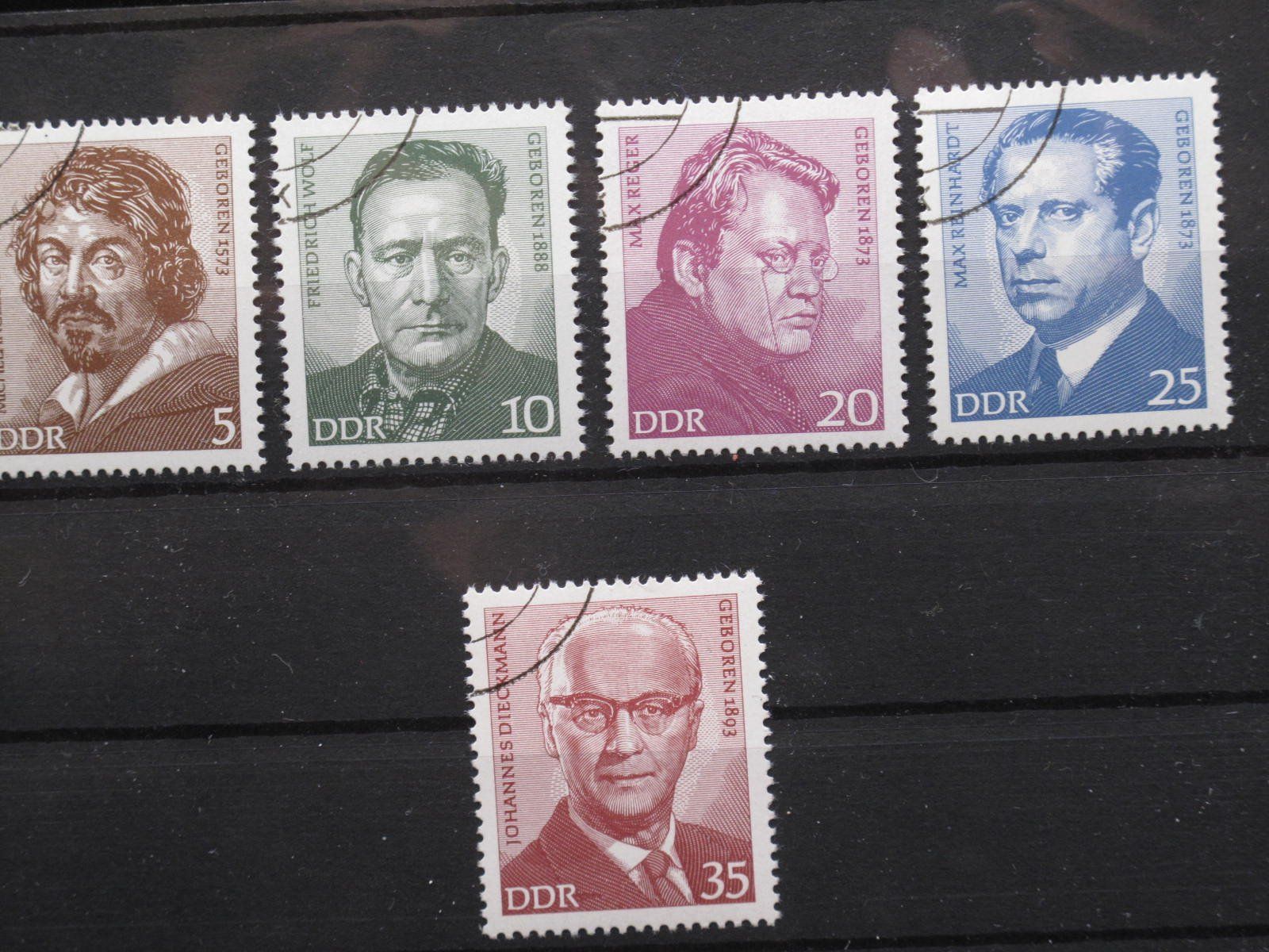 Tutti i francobolli: DDR 1973 Persönlichkeiten gest – Usato da Wil SG venduto da fva01