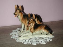 Antike Porzellan Schäferhunde