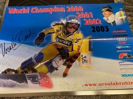 Ursula Bruhin Original Autogramm Poster wie Neu