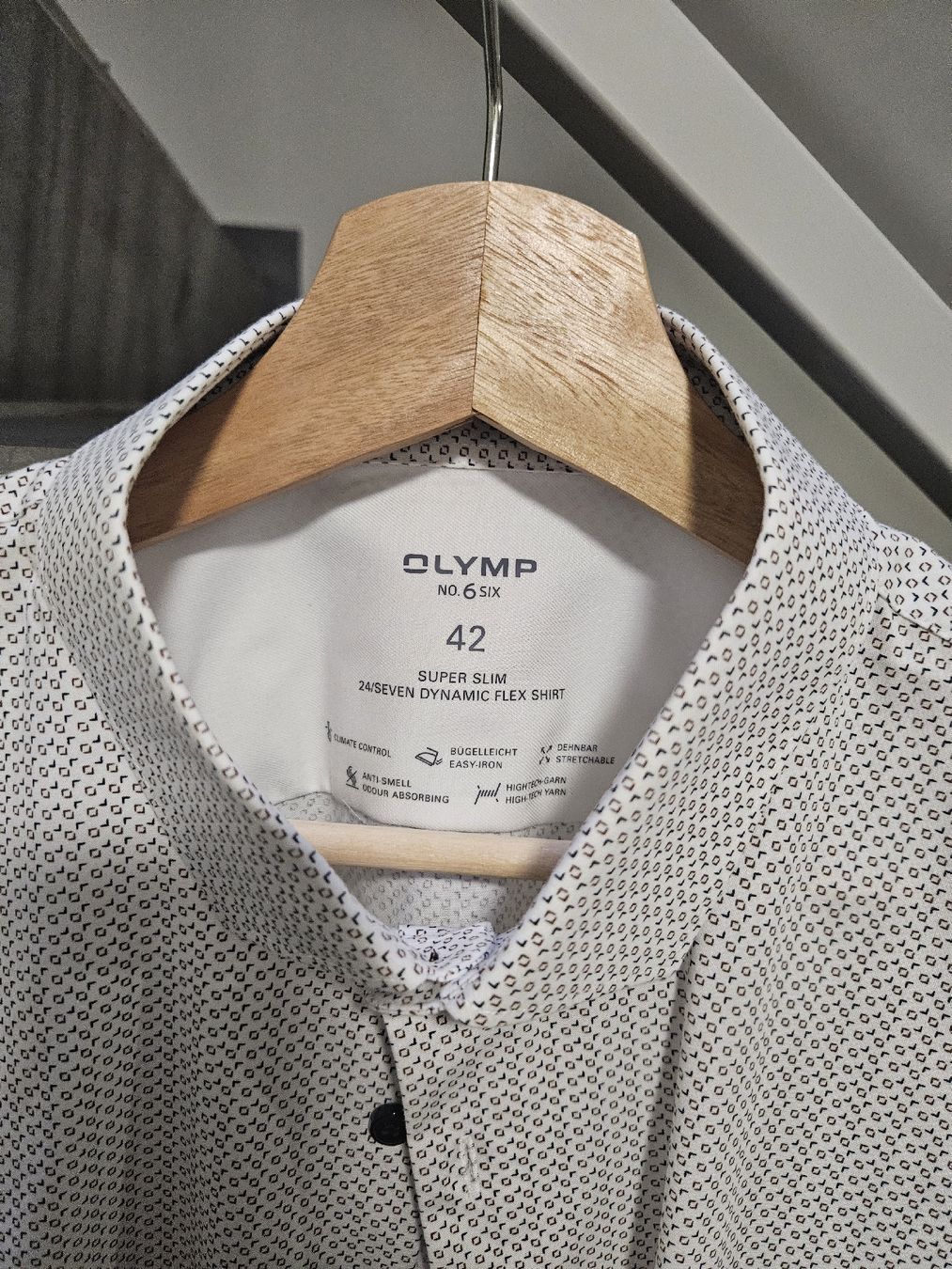 Camicie: Herrenhemd OLYMP SUPER SLIM 24/7 Grösse 42 gemustert – Usato da Buchs ZH venduto da rit_s6kv 2