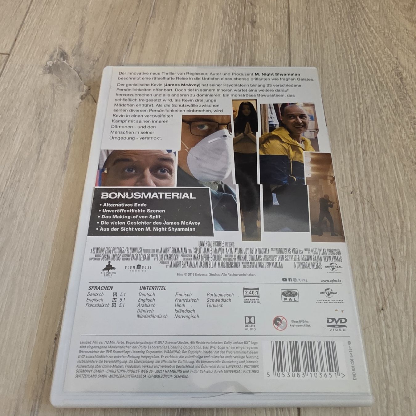 Alle DVDs: DVD Film Split, James McAVOY – Gebraucht aus Wigoltingen von Zuckerfee84 1