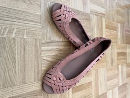 Rosa geflochtene Ballerinas Sommerschuhe Damen Gr. 39/40 top