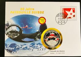 Patrouille Suisse  Numisbrief versilberte Medaille 2016