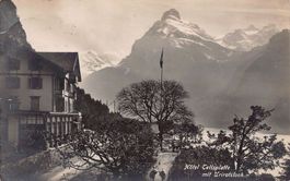 Hotel Tellsplatte mit Urirotstock, gelaufen 1925