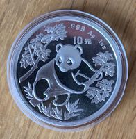 China 10 Yuan Panda Münze 1992 / 1 Unze Silber selten