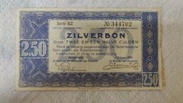 Niederlande 2.50 Gulden, historische Banknote (L12)