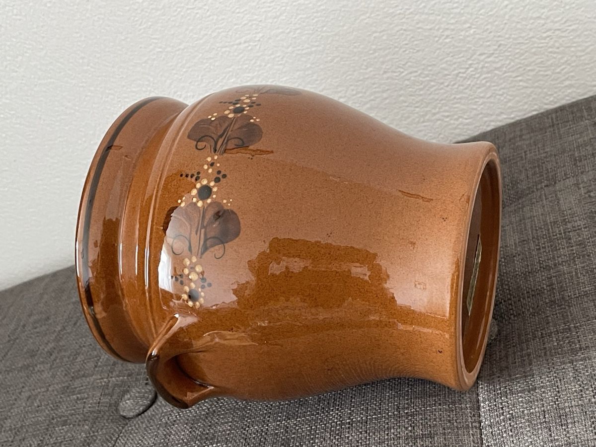 Töpfe: Rustikale Vintage Topf Vase Keramik mit Braun – Gebraucht aus Chur von Tsambiko 5