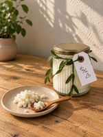 Kefir als Geschenk schön verpackt im Glas 