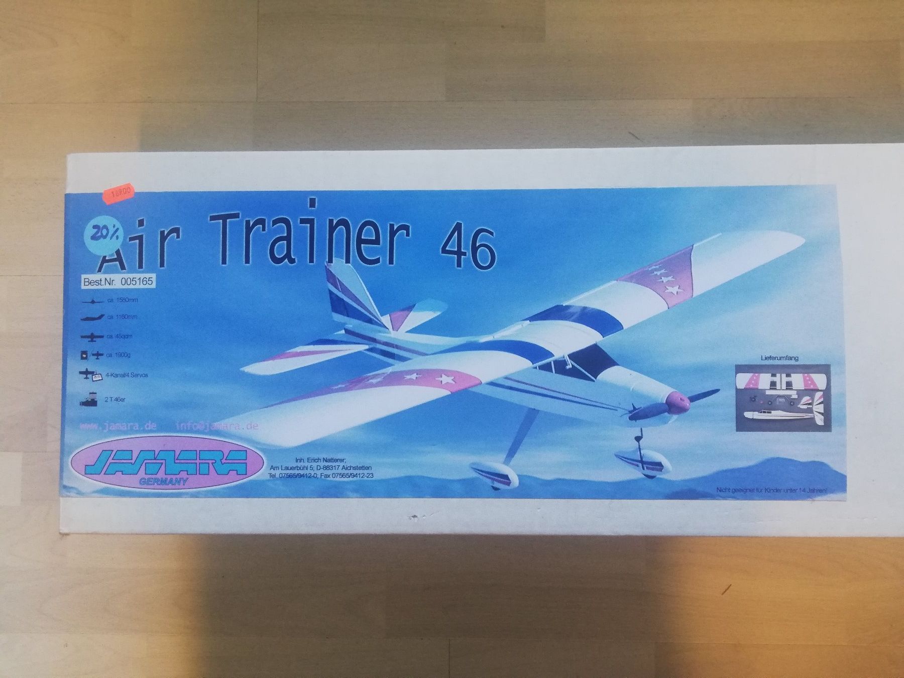 Modellismo RC: Jamara AIR TRAINER 46 – Nuovo e nell'imballaggio originale da Flüh venduto da AMS-Modellbau