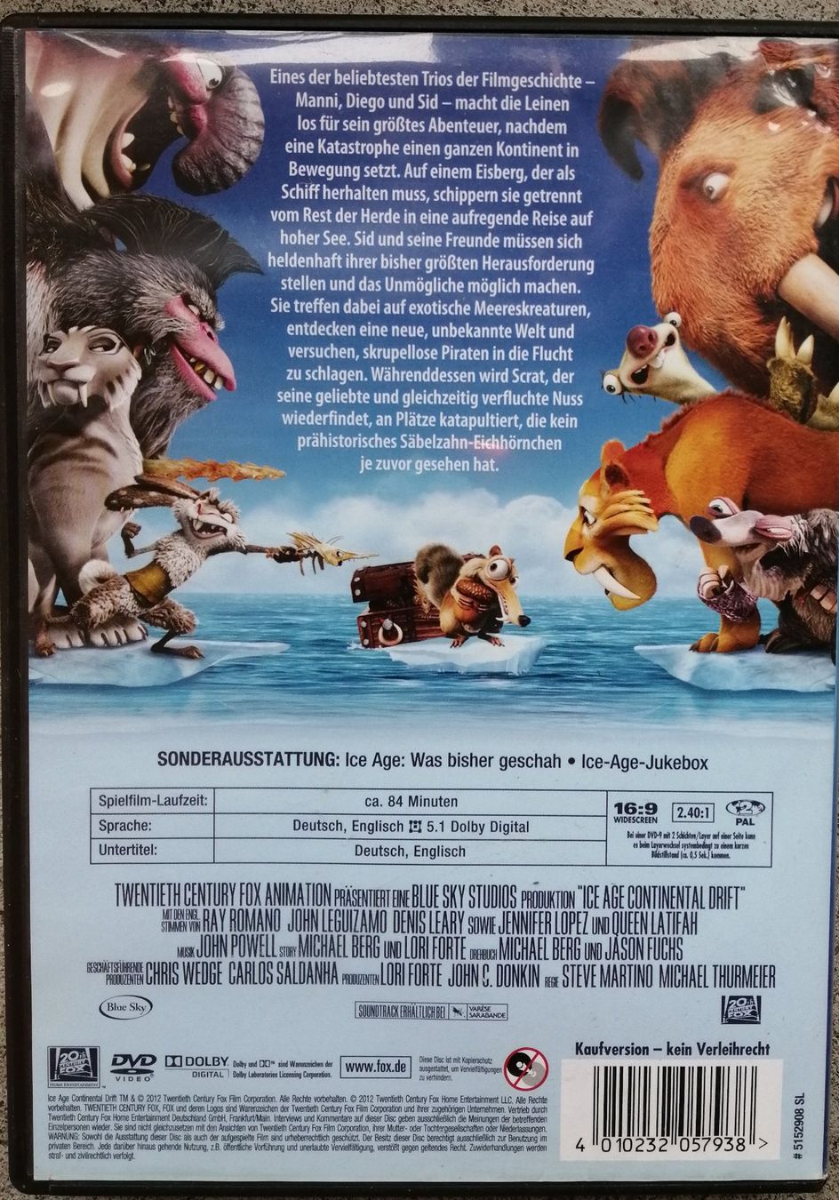 Tutti i DVDs: DVD Ice Age 4 - Voll verschoben – Usato da Schaffhausen venduto da Domifran 1