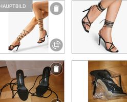 Schnürheels, Escarpins à lacets, Scarpe stringate, Sandalen