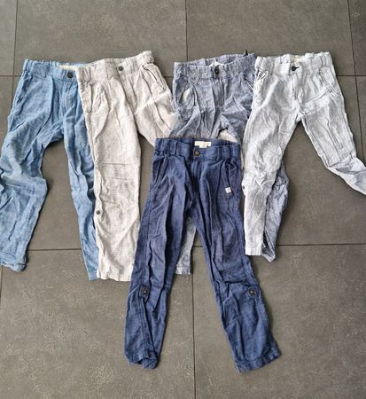 5x H&M Hosen Jungen Leinenoptik Grösse 134