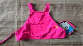 🤩​​ Arena Bikini-Top / Crop Top (High-Neck) - S - Neon Pink