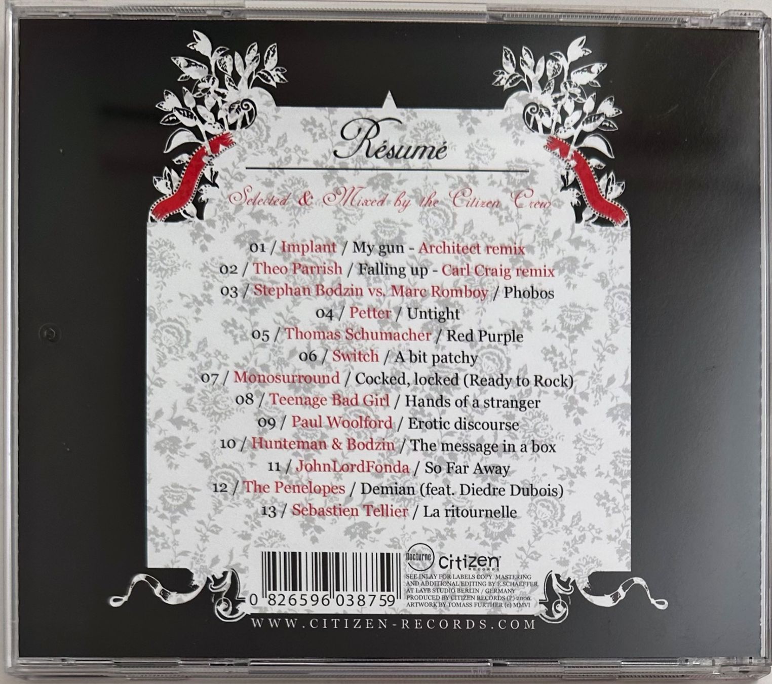 CD: Résumé - Selected & Mixed By Citizen Crew – Usato da Martigny venduto da jereq 1
