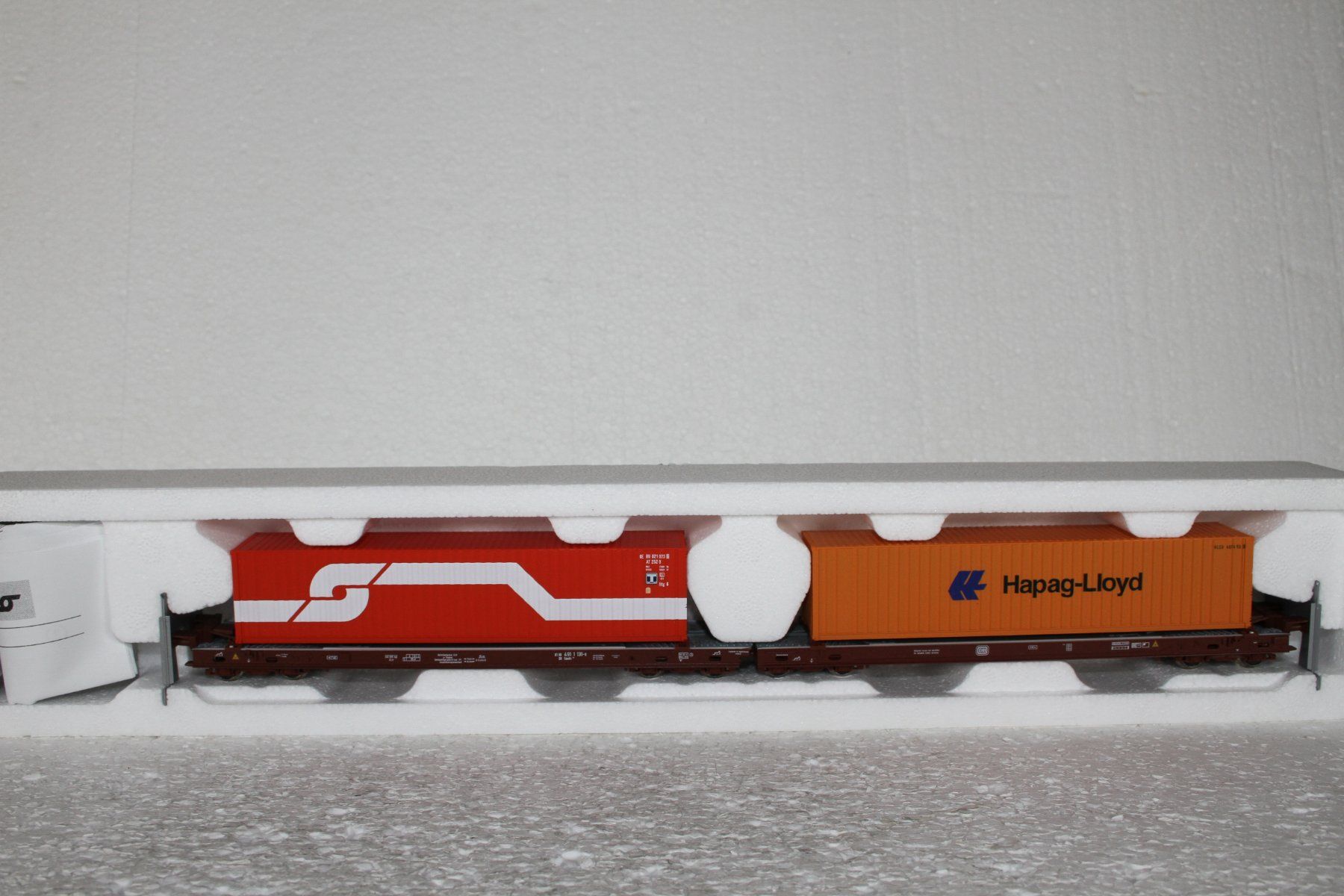 Roco 66984 DB Doppeltaschen-Gelenkwagen, Hapag LIoyd DC (Gebraucht) in ...